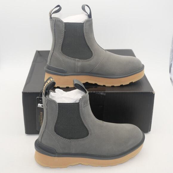 NEW Sorel Hi-Line Chelsea Boots Waterproof Quarry Gray Brown  Women's 5 - Picture 4 of 7